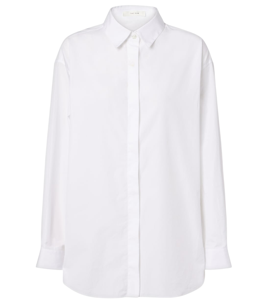 Camisa de popelina de algodón The Row Esetan