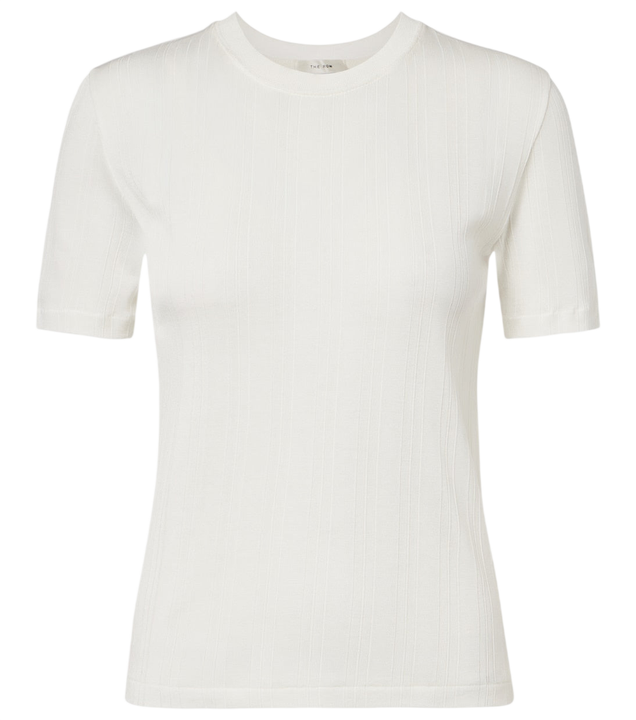T-shirt en coton à maille côtelée Etina de The Row