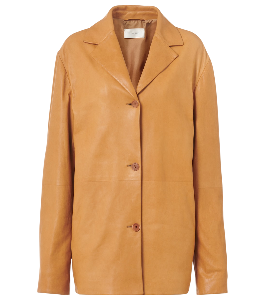The Row Fabian leather jacket