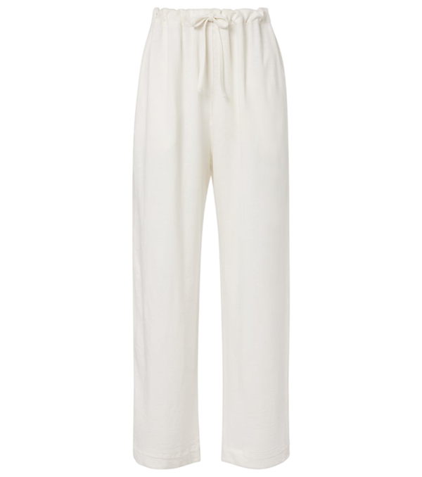 Pantalones de pierna ancha de mezcla de lino Faz de The Row