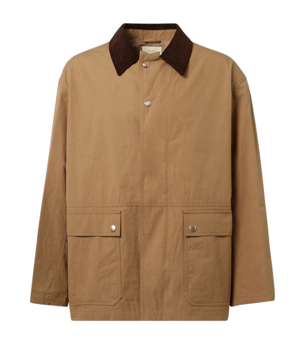 The Row Frank corduroy-trimmed cotton jacket
