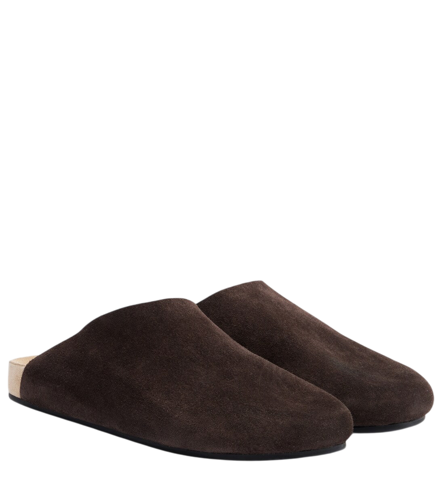 The Row Hudson Two suede mules