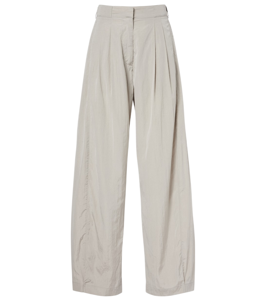 The Row Iven pleated silk-blend wide leg pants