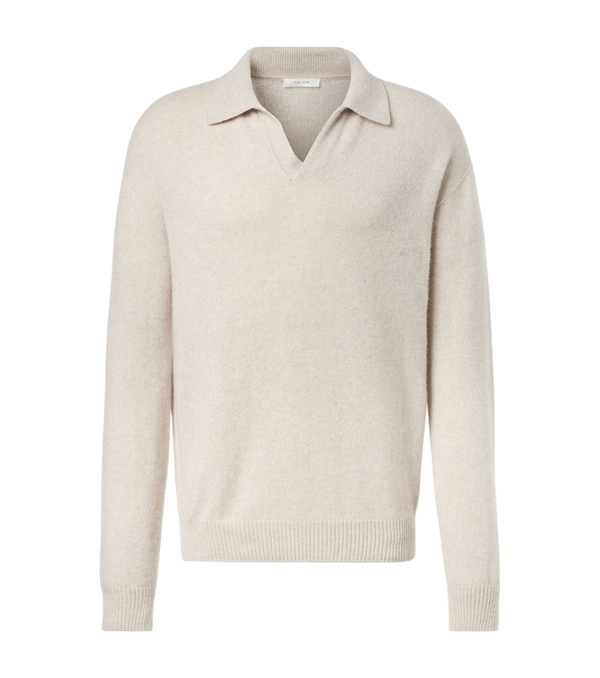 The Row Leach cashmere polo sweater