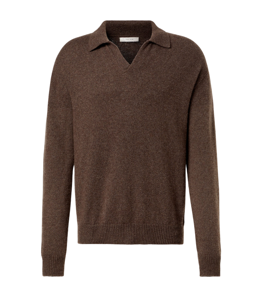 The Row Leach cashmere polo sweater