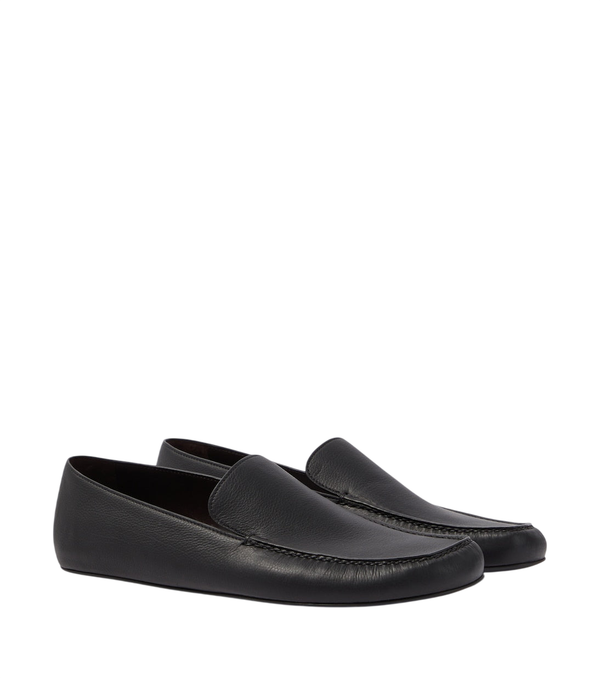 The Row Leo leather loafers