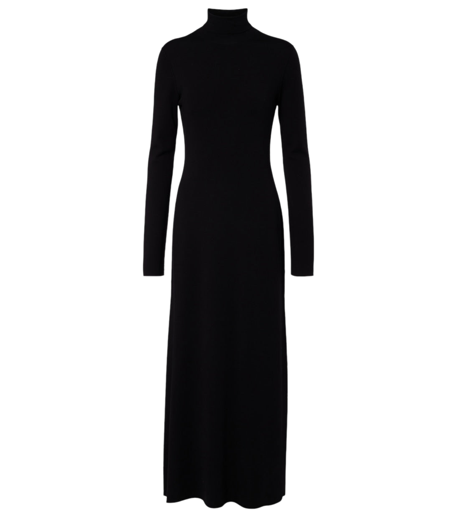 The Row Leoline turtleneck virgin wool maxi dress