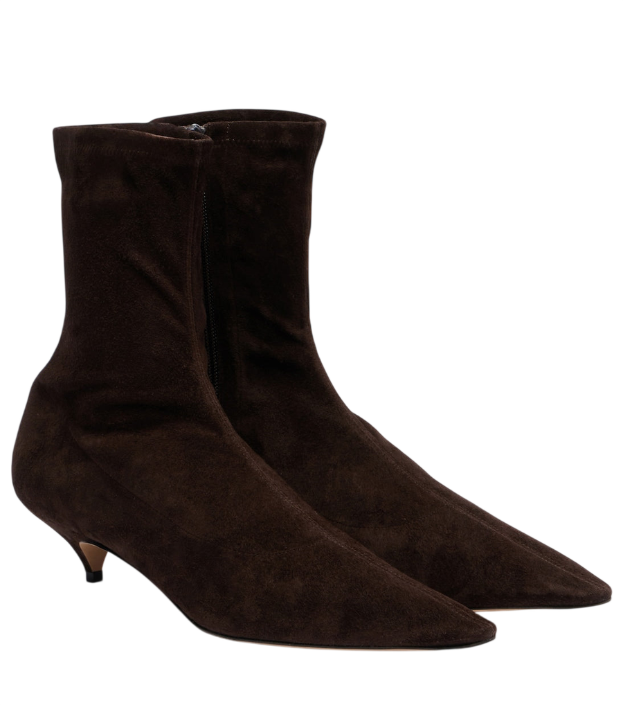 The Row Liisa 40 suede ankle boots
