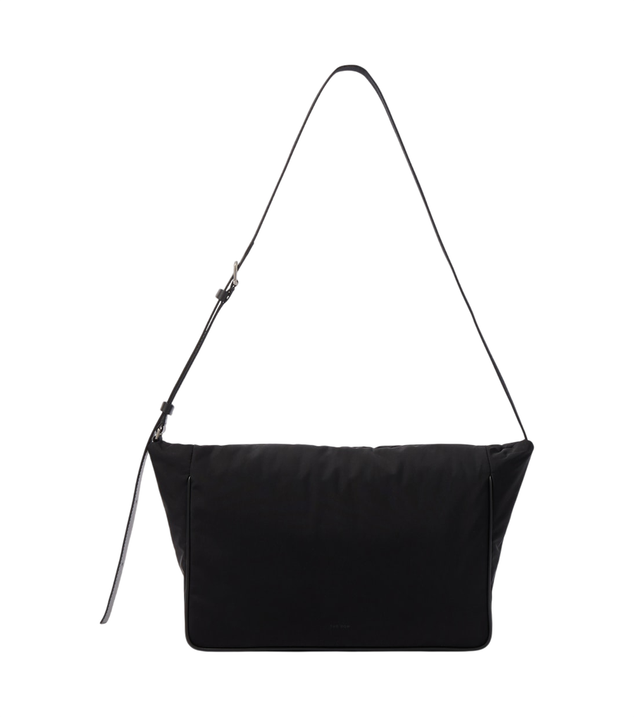 The Row Lloyd leather-trimmed shoulder bag