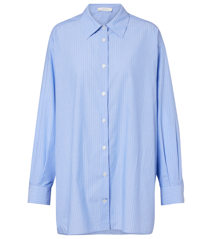 Chemise en popeline de coton rayée Luka de The Row