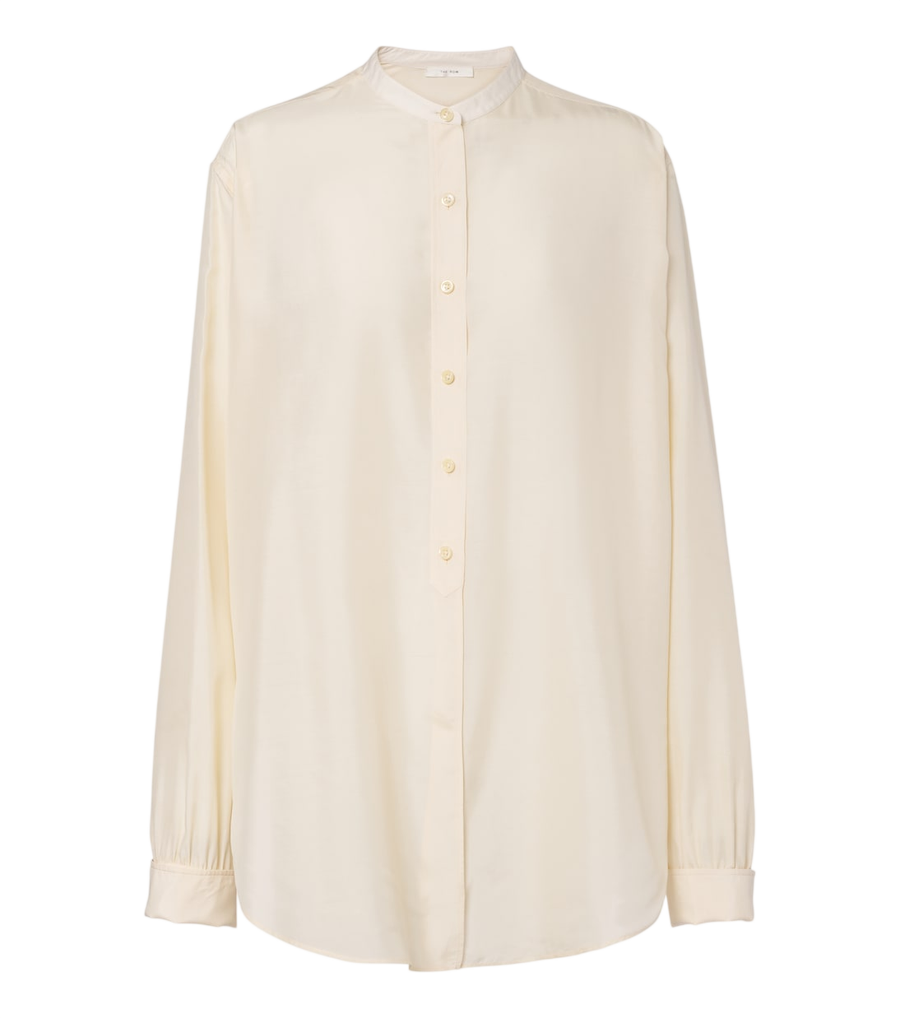 The Row Lula silk satin shirt