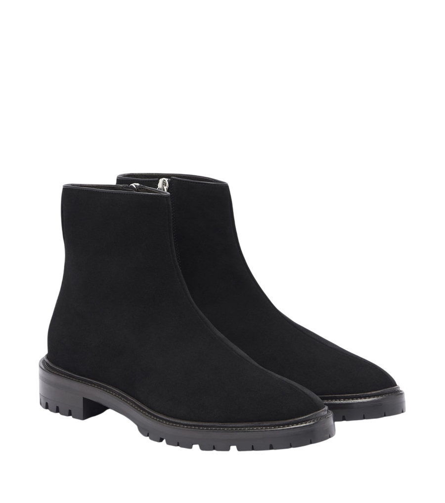 The Row Moto suede ankle boots