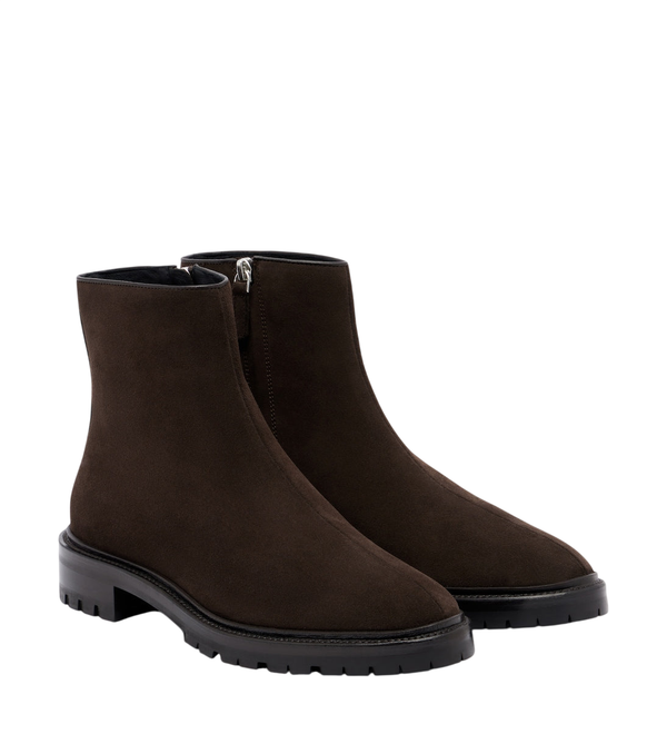 The Row Moto suede ankle boots