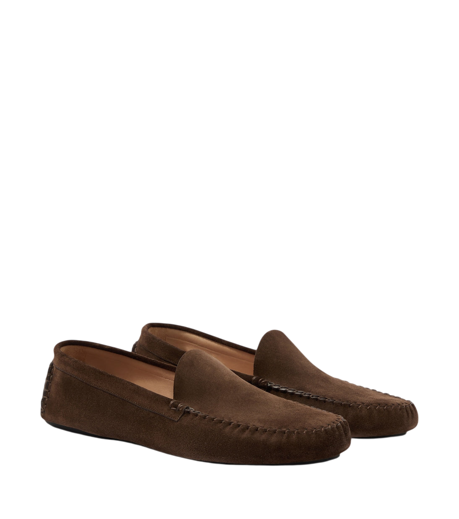 The Row New Lucca suede slip-on shoes