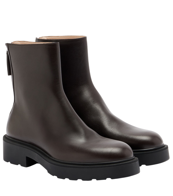 The Row Nobilis Fast leather ankle boots