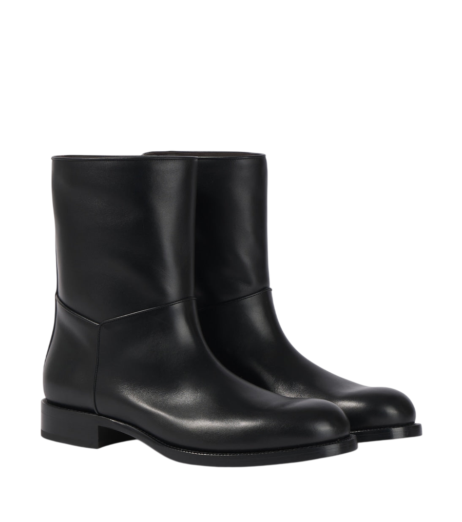 The Row Nobilis leather ankle boots