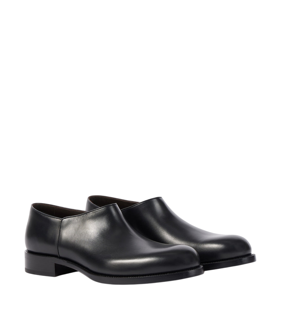 The Row Nobilis leather ankle boots