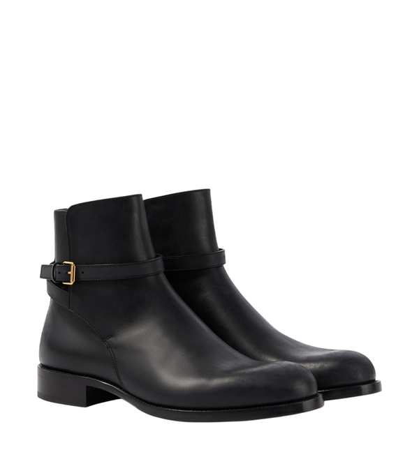 The Row Nobilis leather ankle boots