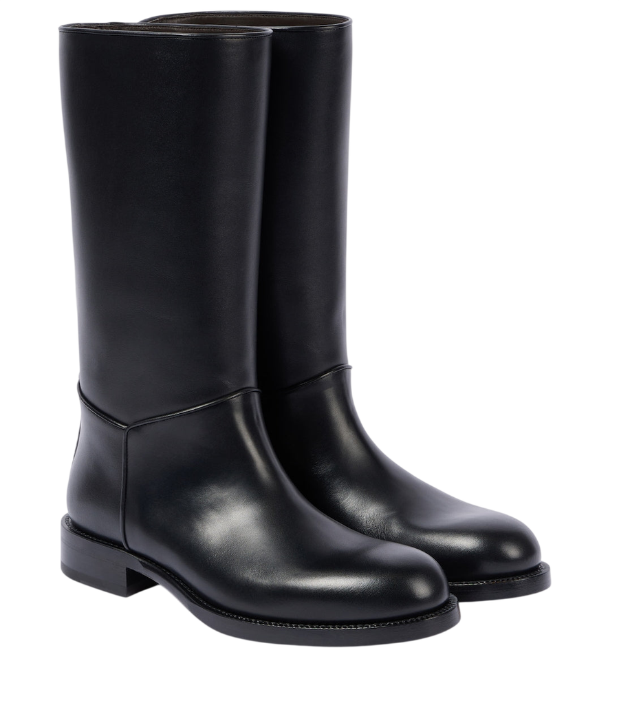 The Row Nobilis leather knee-high boots