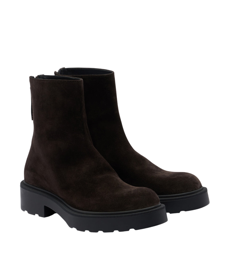 The Row Nobilis suede ankle boots