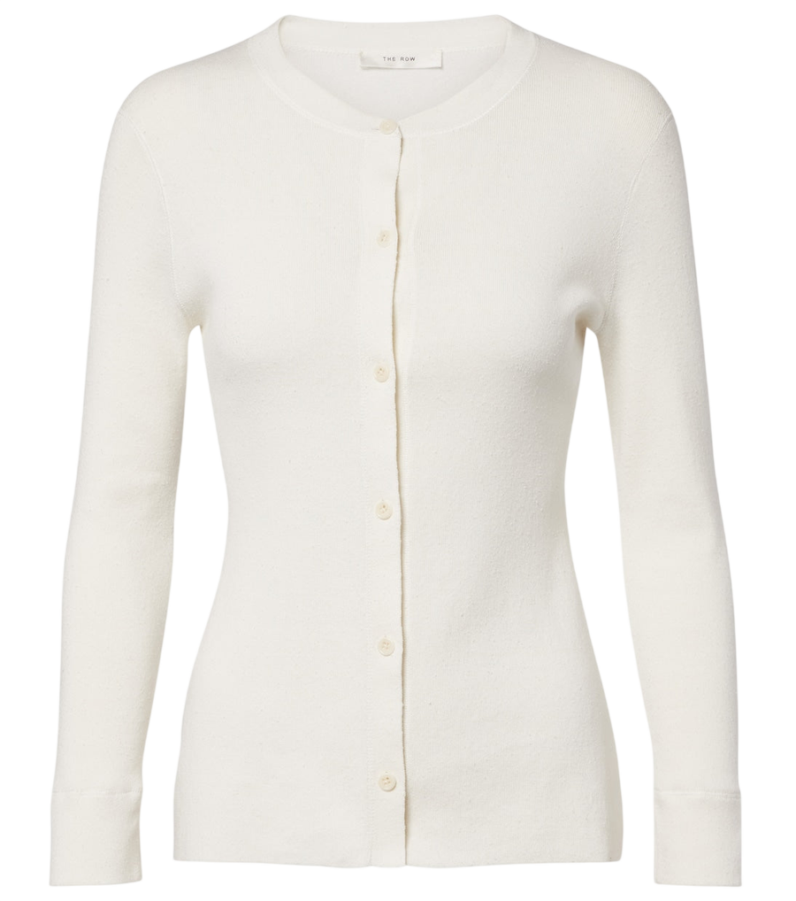 The Row Okino cotton and silk jersey cardigan