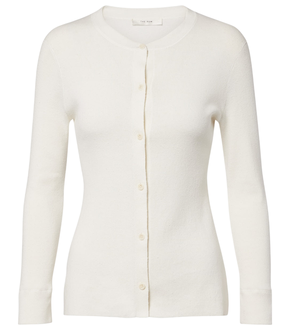 The Row Okino cotton and silk jersey cardigan