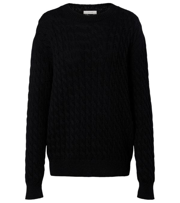 The Row Orus cable-knit cotton and linen sweater