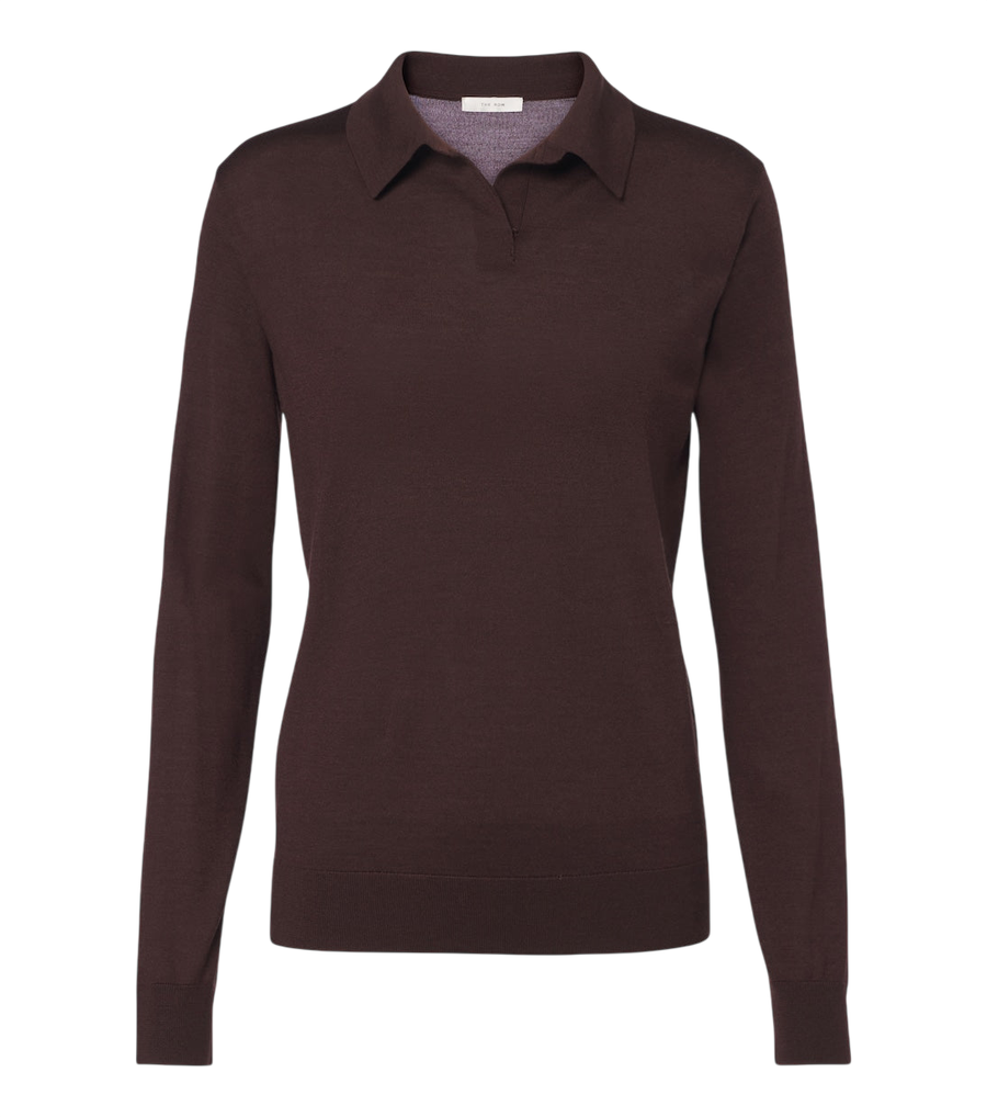 The Row Pauli wool and silk polo sweater