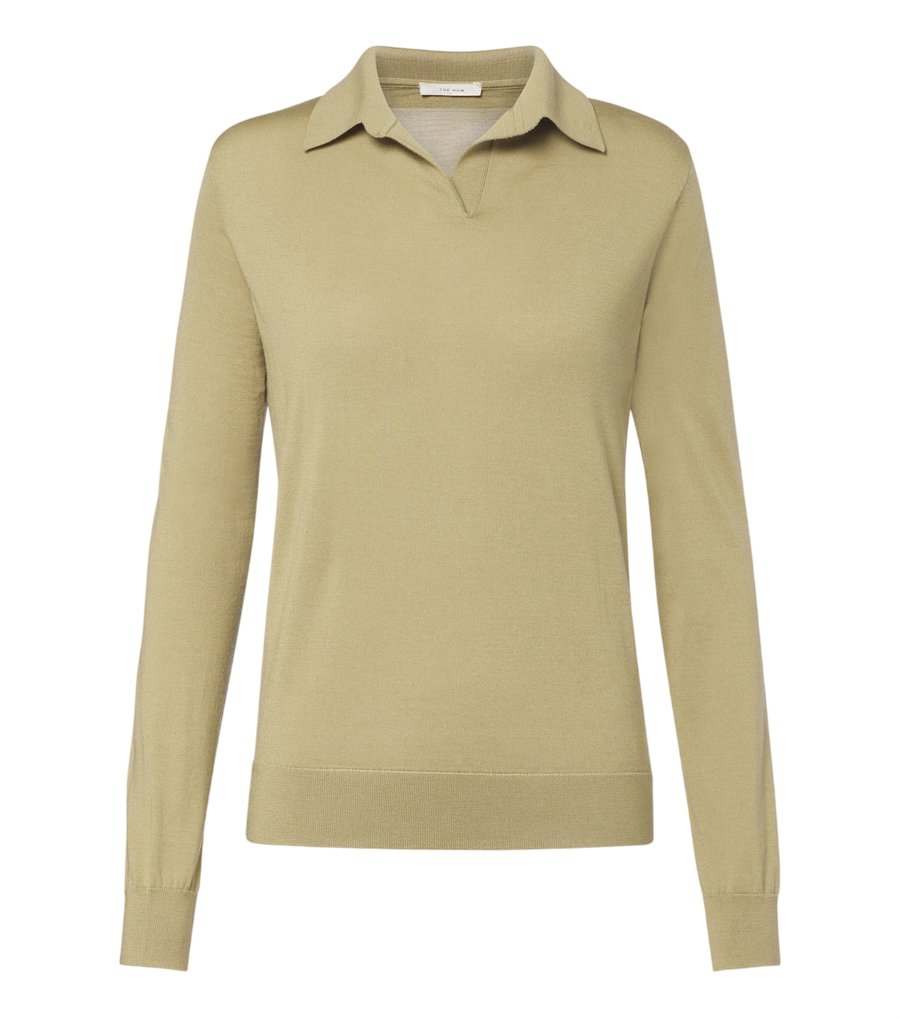 The Row Pauli wool and silk polo sweater