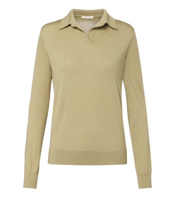 The Row Pauli wool and silk polo sweater