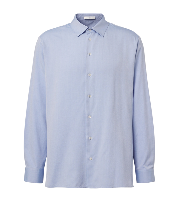 The Row Paxon silk poplin jacquard shirt