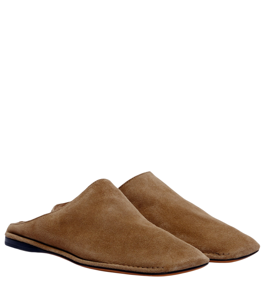 The Row Piper suede slides