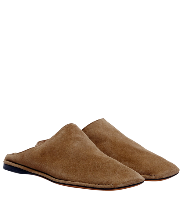 The Row Piper suede slides