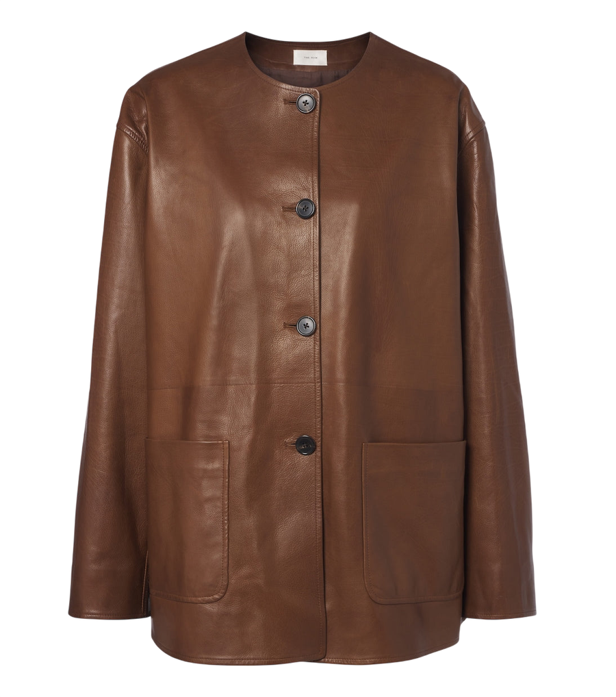 The Row Quintus leather jacket