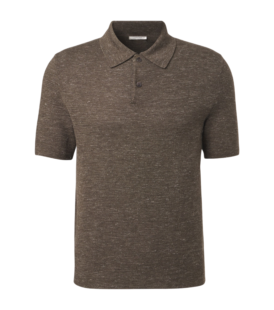 The Row Ravi silk, cashmere, and linen polo shirt
