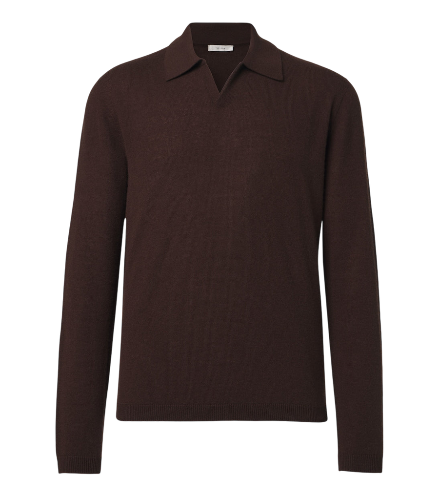 The Row Ripley cashmere polo sweater