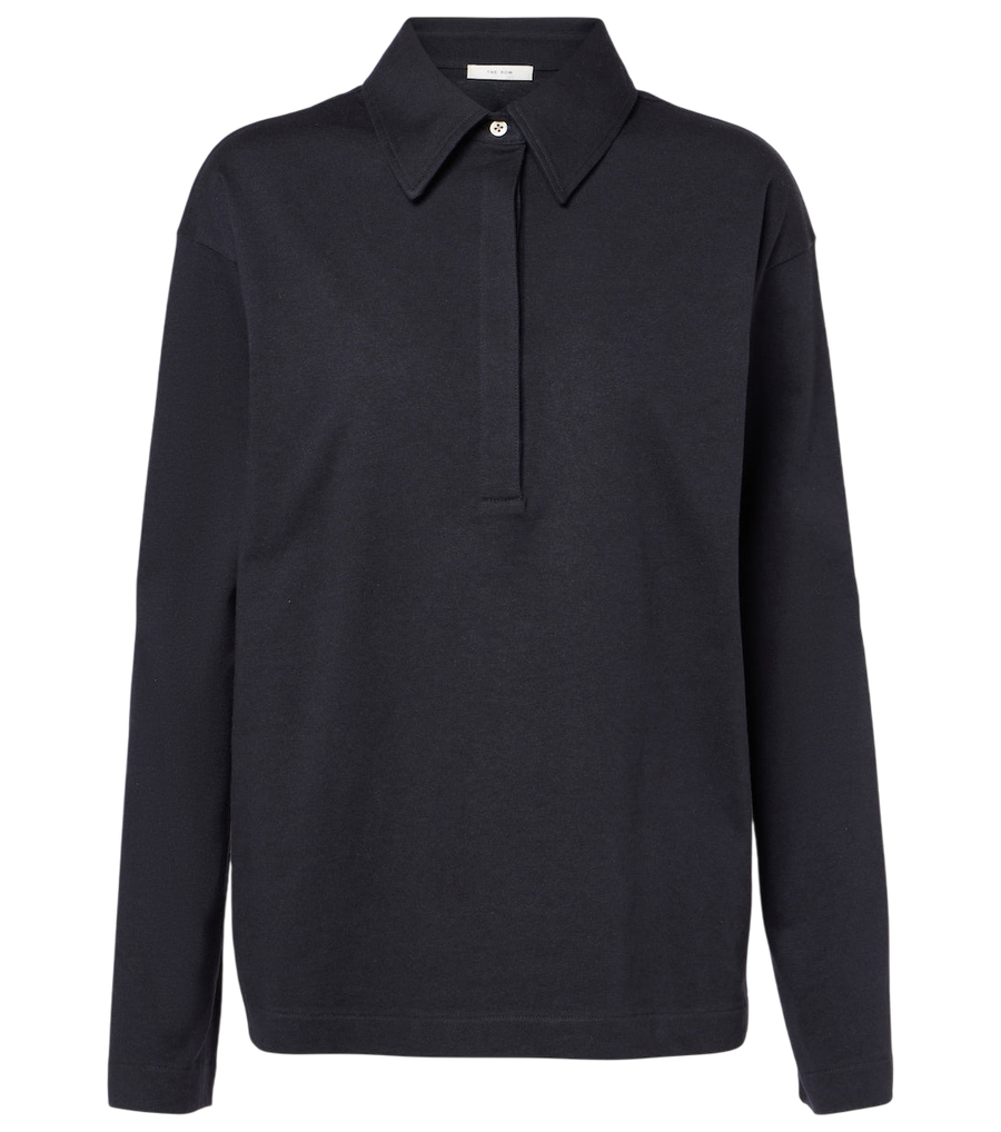 The Row Polo Roddie in jersey di cotone e seta