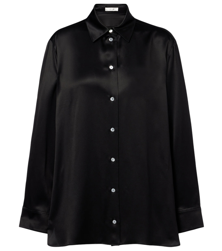 Camisa oversize de satén de seda Sisilia de The Row
