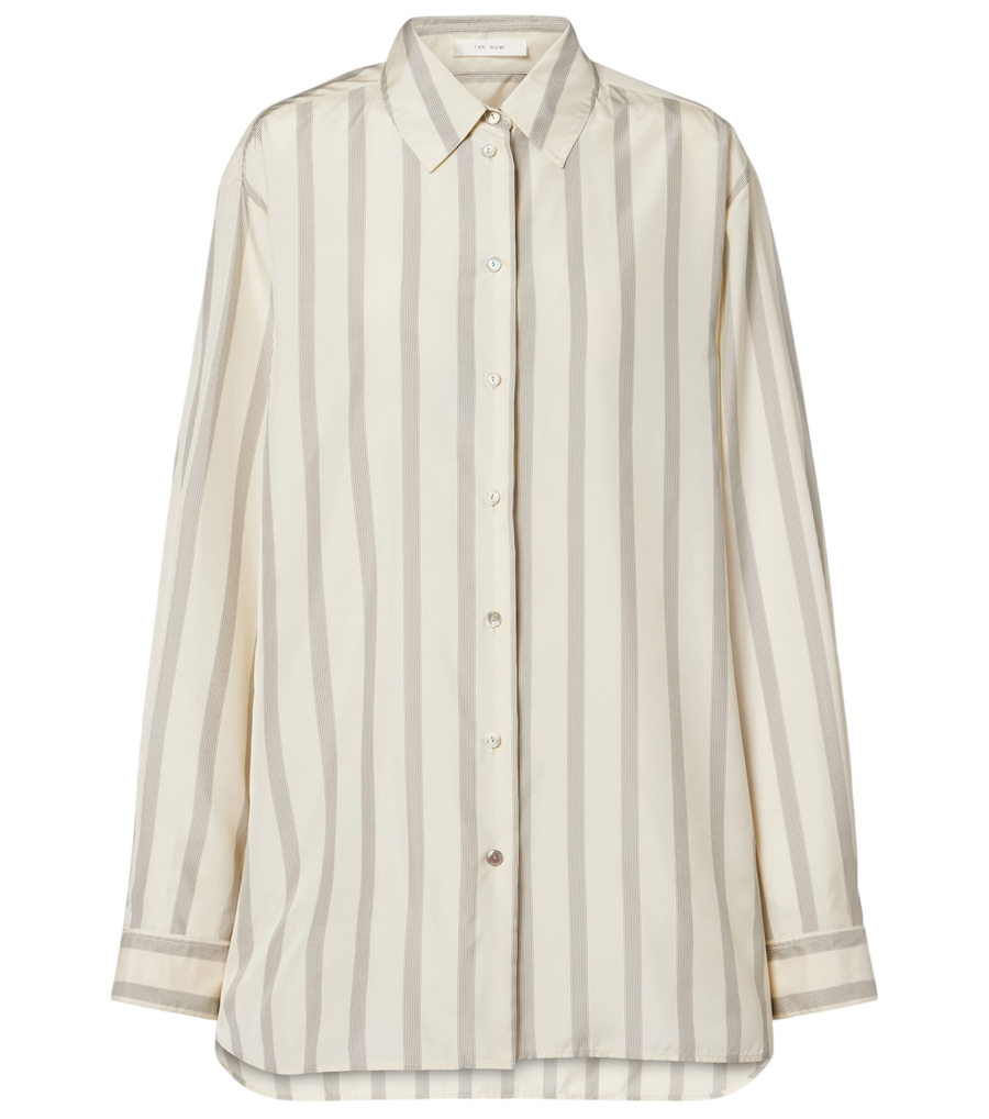 The Row Sisilia striped silk shirt