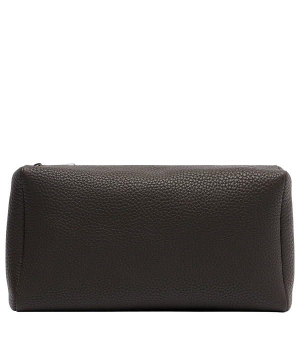 The Row Clutch de couro compacta quadrada