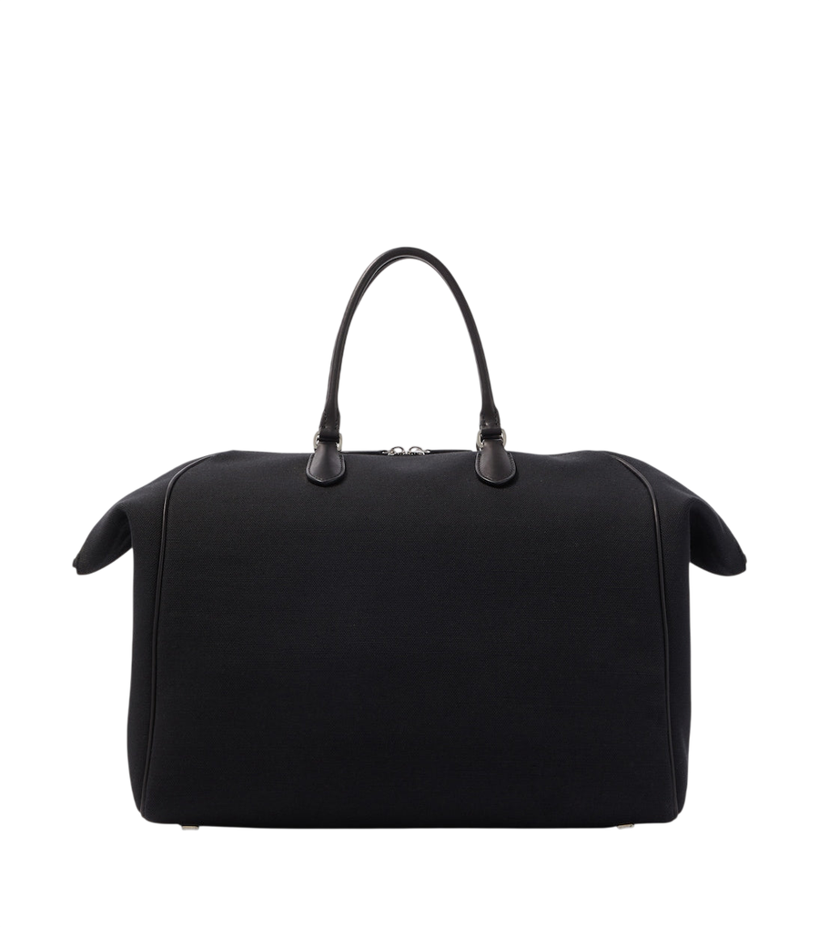 The Row Timo leather-trimmed canvas tote bag