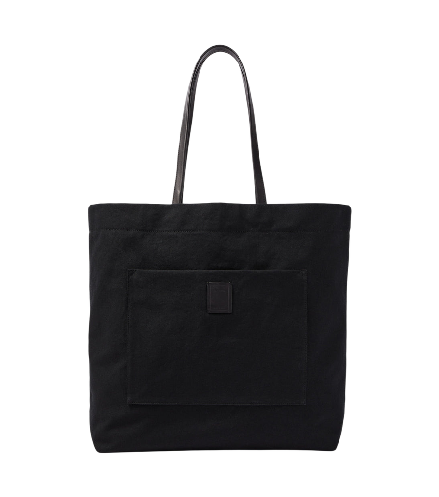 The Row Tori leather-trimmed canvas tote bag
