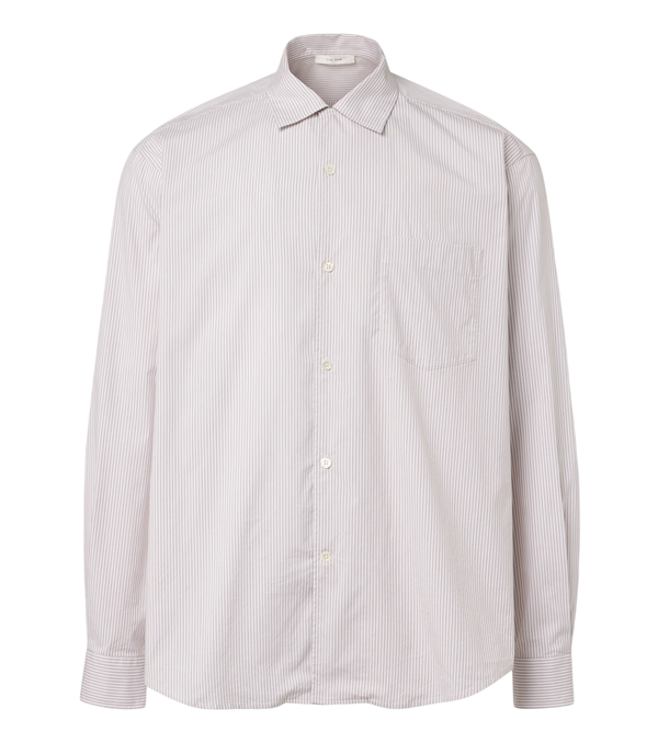 The Row Vanja striped cotton shirt