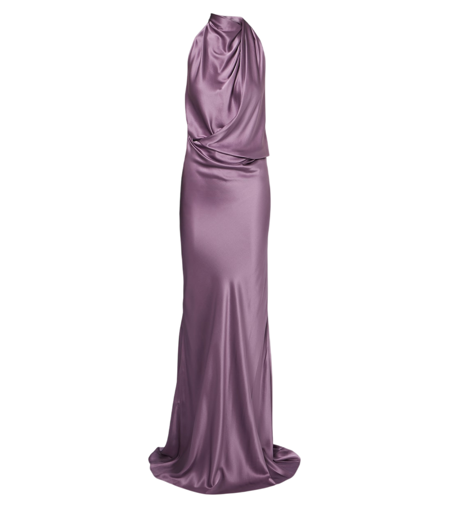 The Sei Draped open-back silk charmeuse gown