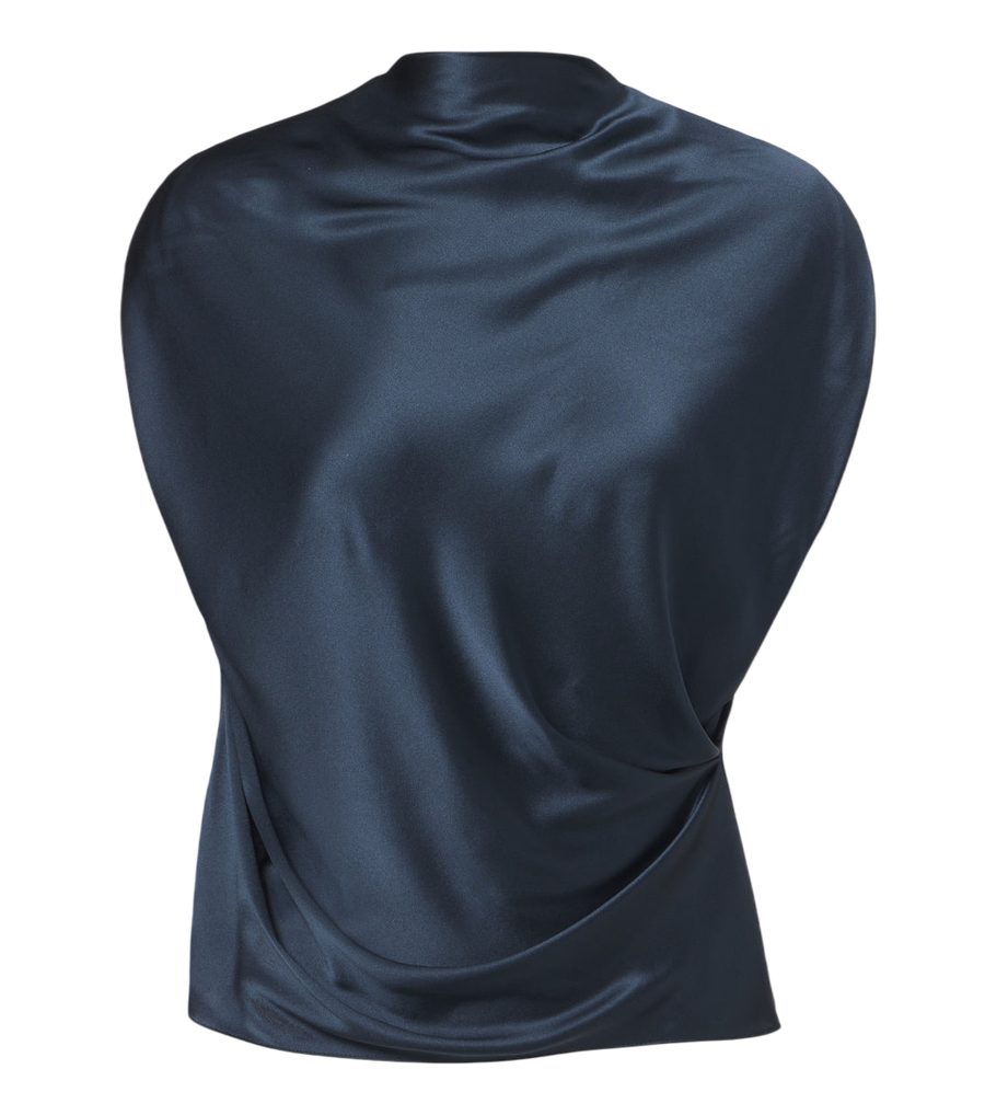 Top de seda charmeuse drapeado de Sei