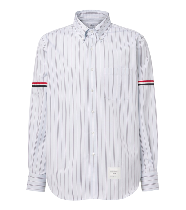 Thom Browne 4-Bar striped cotton shirt