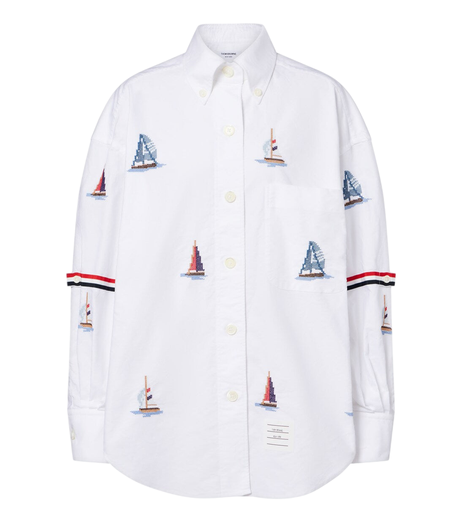 Chemise en coton imprimé Thom Browne