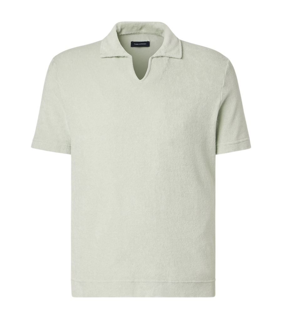 Thom Sweeney Cotton terry polo shirt