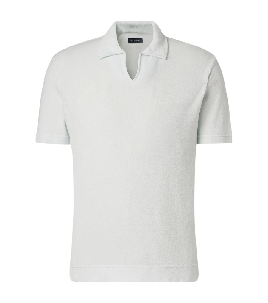 Thom Sweeney Cotton terry polo shirt