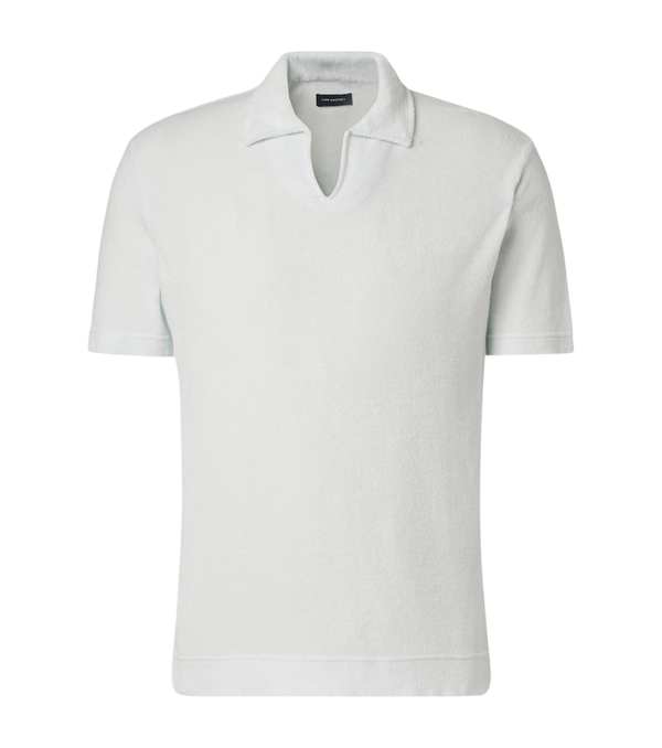 Thom Sweeney Cotton terry polo shirt